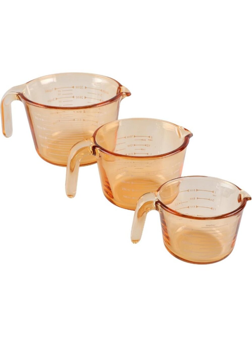 Colorful Glass Measuring Cups for Cooking & Baking - Perfect Kitchen Tool